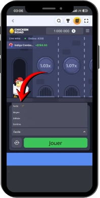 Sélectionner le niveau de difficulté