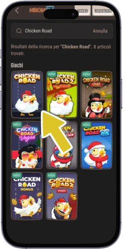Chicken Road iOS - avviare il gioco dall'app del casinò su iPhone