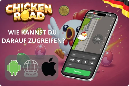 Chicken Road läuft auf dem Smartphone