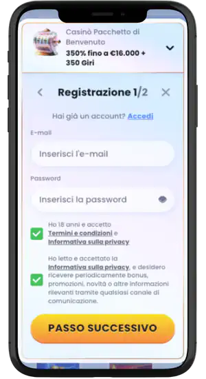 Registrare un account